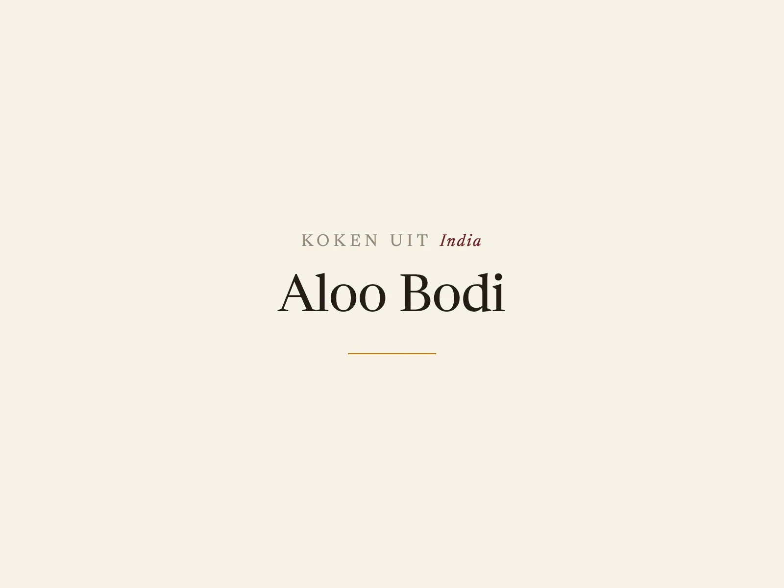 Aloo Bodi