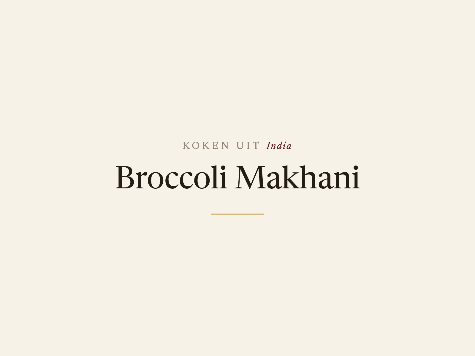 Broccoli Makhani