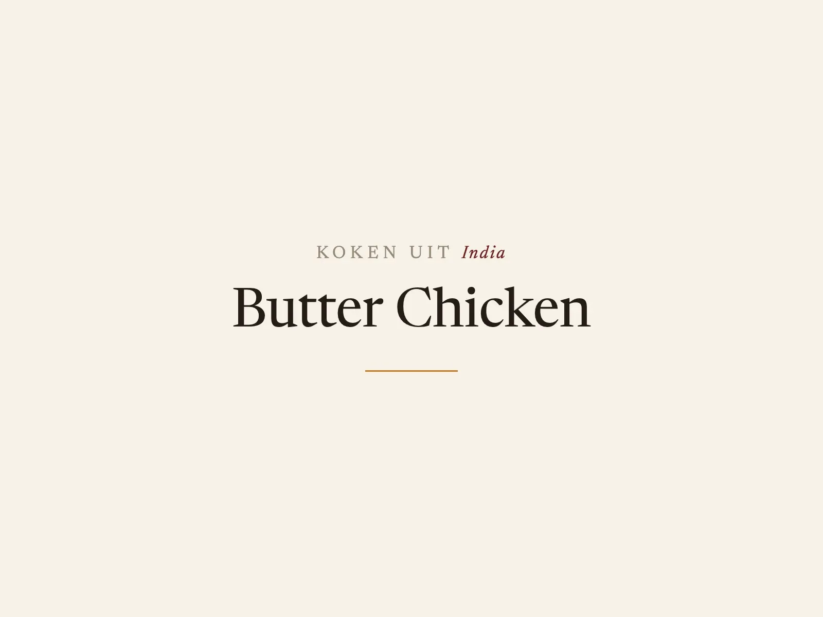 Butter Chicken