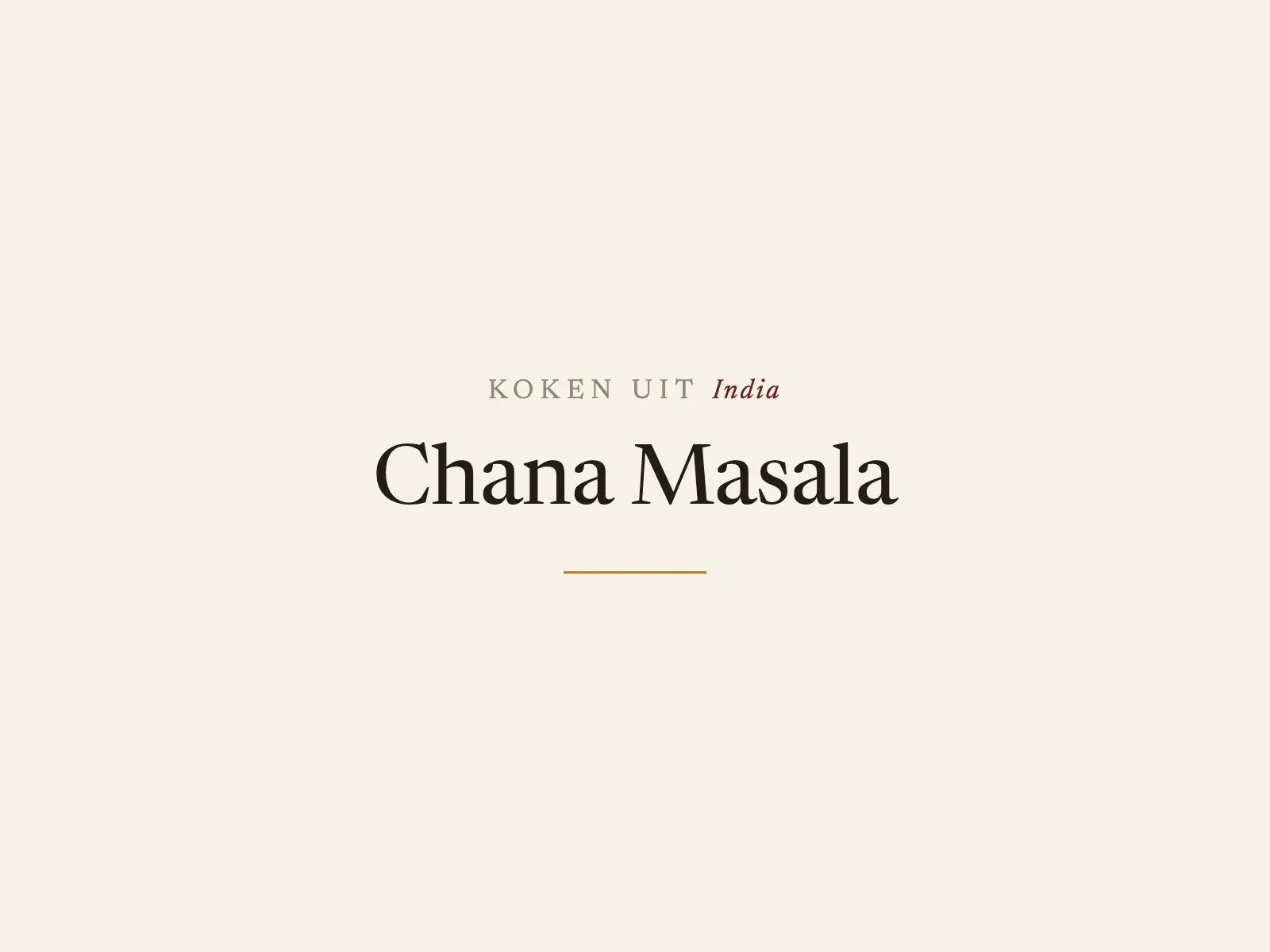 Chana Masala