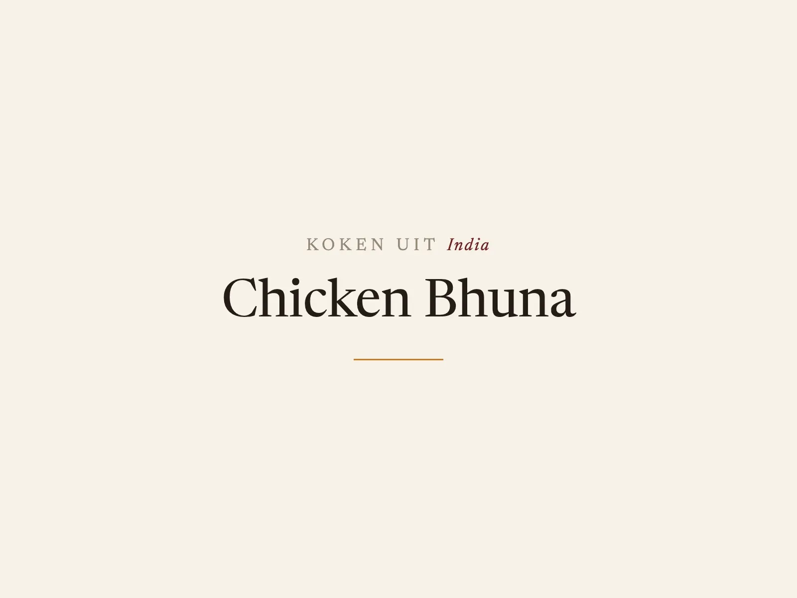 Chicken Bhuna